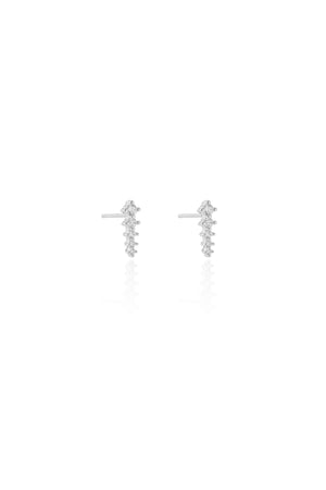 Brinco Pontos de Luz Cristal Ródio Branco