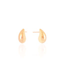 Brinco Gota Lisa Abs 1.6 cm Banhado a Ouro 18K