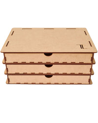 Kit 3 Porta Joias Gaveta com 60 Divisórias