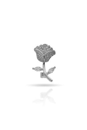 Broche Flor Cravejado Cristal