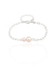 Pulseira Elos Pérolas Ródio Branco