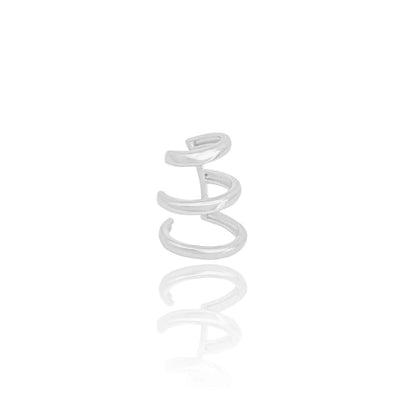Piercing Três Filetes Lisos Ródio Branco