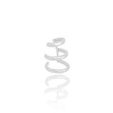 Piercing Três Filetes Lisos Ródio Branco