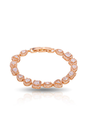 Pulseira Riviera Mix Cravejada Cristal com Fecho Italiano