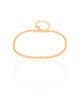 Pulseira Malha Quadrada 3 mm Banhado a Ouro 18K