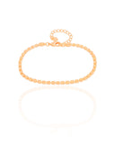 Pulseira Malha Quadrada 3 mm Banhado a Ouro 18K