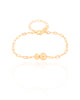 Pulseira Elos Bolas Lisas Banhado a Ouro 18K