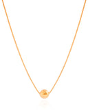 Gargantilha Veneziana Bola Lisa 8 mm Banhado a Ouro 18K - 45 cm