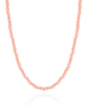 Choker Cristais Rosas 3 mm Ródio Branco