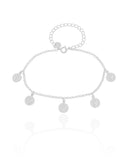 Pulseira Elos Medalhas Lira Ródio Branco