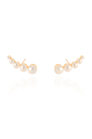 Ear Cuff Pérolas Banhado a Ouro 18K