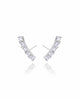 Brinco Ear Cuff Carre Quadrado Cristal com Tarraxa Virgula