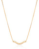 Gargantilha Veneziana Pingente Ondulado Banhado a Ouro 18K - 50 cm