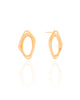 Brinco Orgânico Vazado 2.5 cm Banhado a Ouro 18K