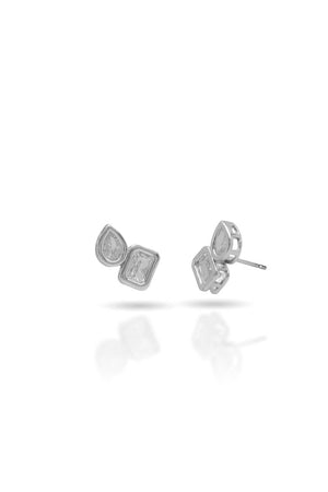 Brinco Ponto de Luz Duplo Cristal
