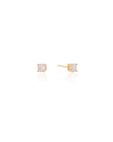 Brinco Ponto de Luz 5 mm Cristal Banhado a Ouro 18K