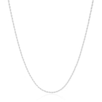 Gargantilha Longa Cordão Baiano Ródio Branco