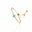 Pulseira Tennis Riviera Cristal Ajustável com Pingente Gota Turmalina Cravejada Cristal