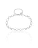 Pulseira Elos Losango 5 mm Ródio Branco