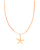 Choker Cristais Coloridos Estrela do Mar Banhada a Ouro 18K