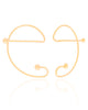 Brinco Ear Cuff Fio Bolas Banhado a Ouro 18K