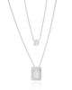 Gargantilha Dupla Gotas Cristal Ródio Branco