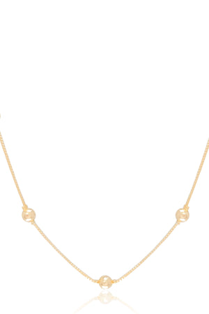 Gargantilha Veneziana Bolinhas 5 mm Banhado a Ouro 18K