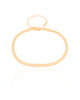 Pulseira Malha Fita 3 mm Banhado a Ouro 18K
