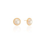 Brinco Pérola 12 mm Banhado a Ouro 18K