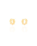 Brinco Argola Click Torcida Lisa 1.4 cm Banhado a Ouro 18K