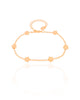 Pulseira Elos Estrelas Lisas Banhado a Ouro 18K