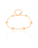 Pulseira Elos Estrelas Lisas Banhado a Ouro 18K