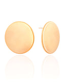 Brinco Redondo Liso 3.7 cm Banhado a Ouro 18K