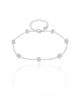Pulseira Elos Quadrados Lisos Ródio Branco