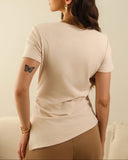 Blusa Drapeada Assimétrica