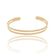 Bracelete Dois Filetes 6 mm Banhado a Ouro 18K