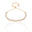 Pulseira Riviera Cristal Fecho Gravata Banhado a Ouro 18K