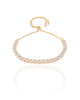 Pulseira Riviera Cristal Fecho Gravata Banhado a Ouro 18K