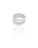 Anel Filetes Entrelaçados Tamanho 16 Ródio Branco