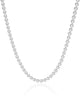 Choker Elos Duplos 4 mm Ródio Branco