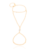 Pulseira Mão Dupla com Zircônia Banhado a Ouro 18K