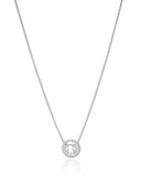 Gargantilha Filho Menina Ponto de Luz Cristal Ródio Branco - 45 cm