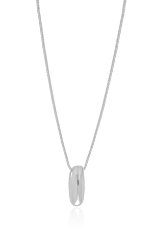 Gargantilha Veneziana Letra I 1.7 cm Bolha Ródio Branco - 45 cm