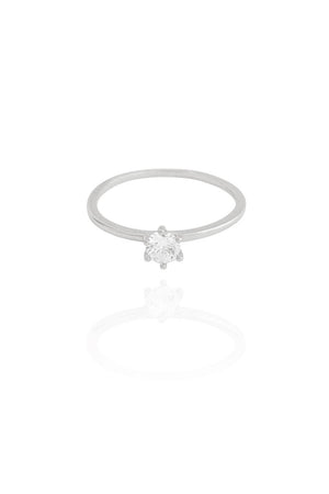Anel Solitario Cristal