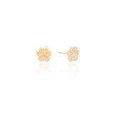 Brinco Pata Pet Liso Banhado a Ouro 18K