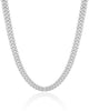 Choker Malha Listrada Ródio Branco