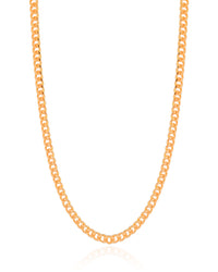 Gargantilha Grumet 4 mm Fecho Mosquetão Banhado a Ouro 18K - 40 cm