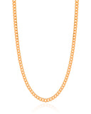 Gargantilha Grumet 4 mm Fecho Mosquetão Banhado a Ouro 18K - 40 cm