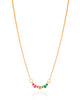 Gargantilha Veneziana Pontos de Luz Coloridos Banhado a Ouro 18K - 40 cm