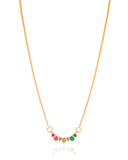 Gargantilha Veneziana Pontos de Luz Coloridos Banhado a Ouro 18K - 40 cm